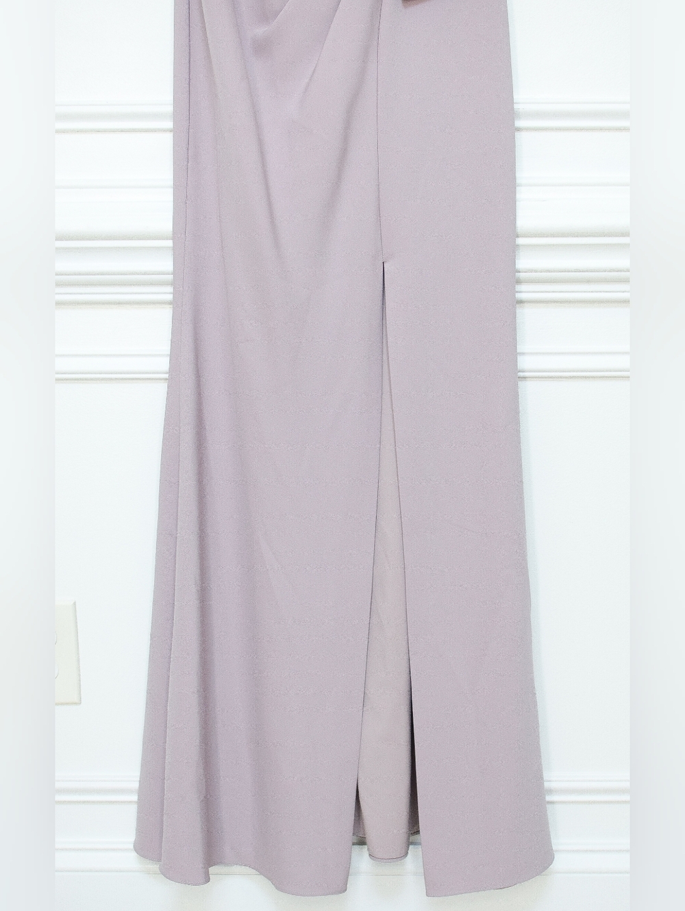 Gia Franco Mauve Purple Embellished Bow Floor Length Trumpet Evening Gown Size 4 - Picture 7 of 13